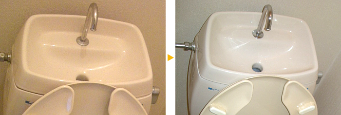トイレ手洗吐水口　クリーニング例