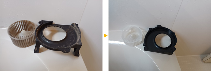 浴室換気扇のクリーニング例